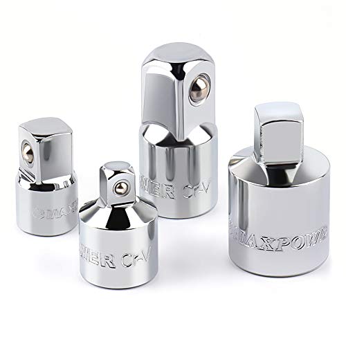 MAXPOWER 4-Piece Socket Adapter Set, 1/4" x 3/8", 3/8" x 1/4", 3/8" x 1/2", 1/2" x 3/8"