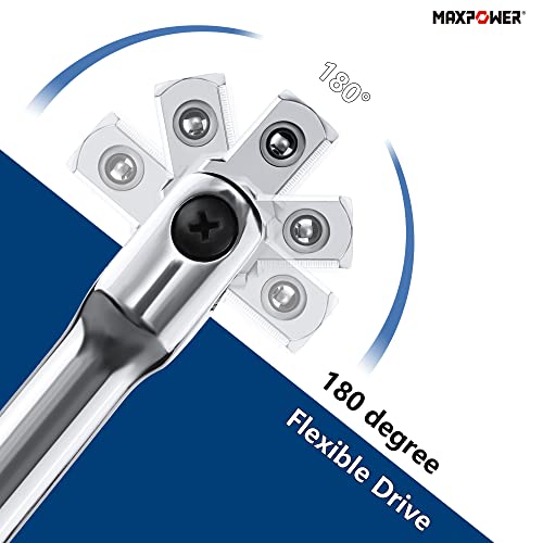 MAXPOWER 18 inch Breaker Bar 1/2 inch Drive Flex Handle
