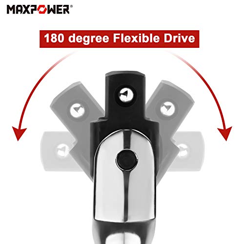 MAXPOWER Heavy Duty 3/4 Drive Breaker Bar 24-inch with Flex Handle