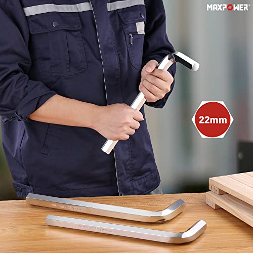 MAXPOWER 22mm Jumbo Hex Key, L-shape Metric Allen Wrench