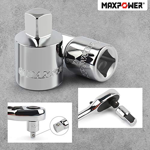 MAXPOWER 4-Piece Socket Adapter Set, 1/4" x 3/8", 3/8" x 1/4", 3/8" x 1/2", 1/2" x 3/8"