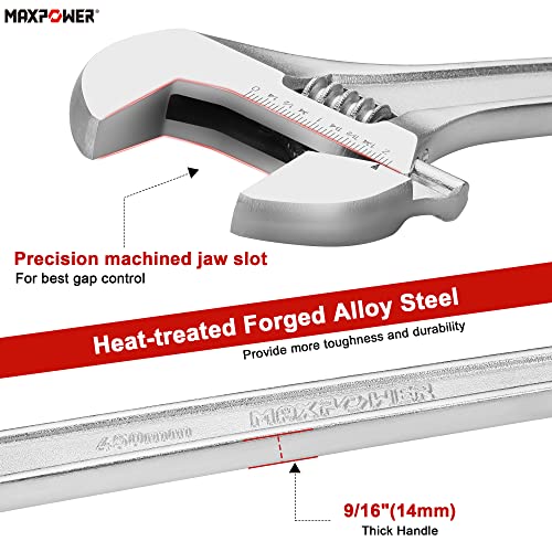 MAXPOWER Adjustable Wrench 18 inch