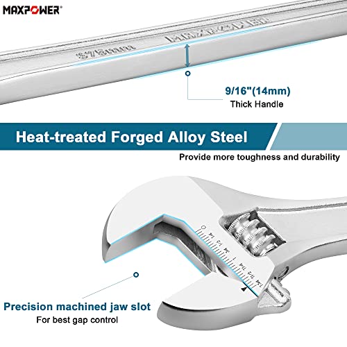 MAXPOWER Adjustable Wrench 15 inch