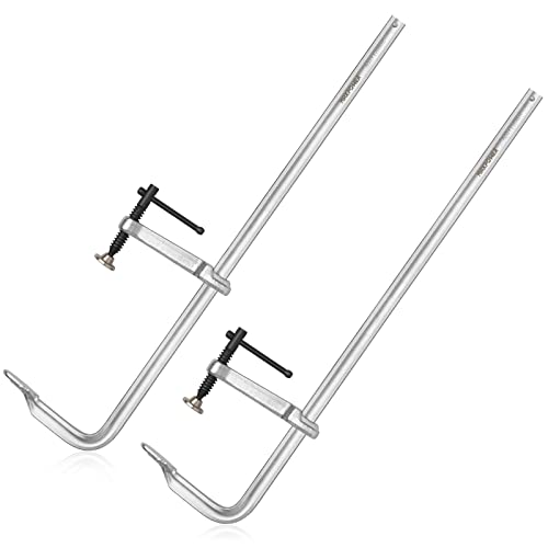 MAXPOWER F Clamp 24 inch, Heavy Duty Clamps for Welding, Max Jaw 24-inch, Throat depth 4-3/4 inch, Pack of 2