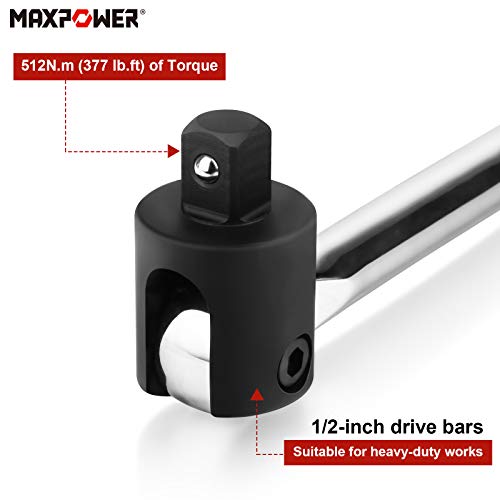 MAXPOWER 30-inch Breaker Bar 1/2 drive with Flex Handle