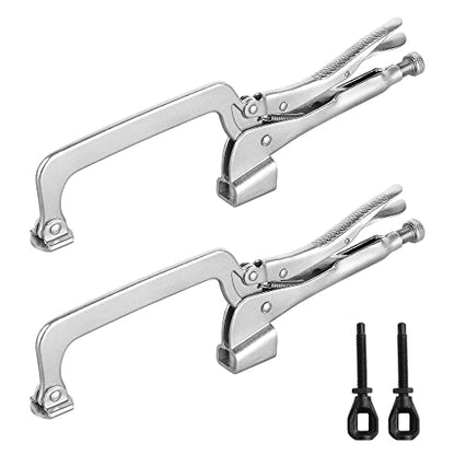 MAXPOWER Bench Clamp 14-inch, with M8 Bolts, Hold-down Locking Clamps Pliers for Welding and Woodworking, Pack of 2