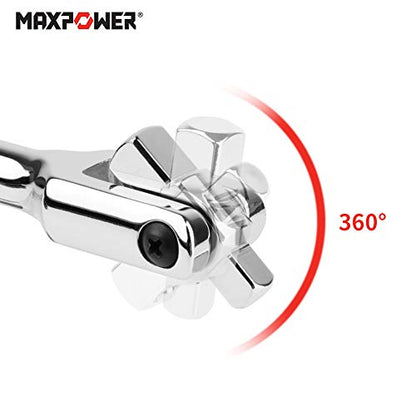 MAXPOWER 1/2-Inch and 3/8-Inch Drive Dual-drive 24-Inch Breaker Bar Flex Handle