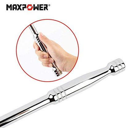 MAXPOWER 18-Inch Breaker Bar 1/2-Inch and 3/8-Inch Drive Dual-drive Flex Handle Chrome-plated drvie