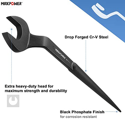 MAXPOWER Spud Wrench, 1-5/8 inch Nominal Opening