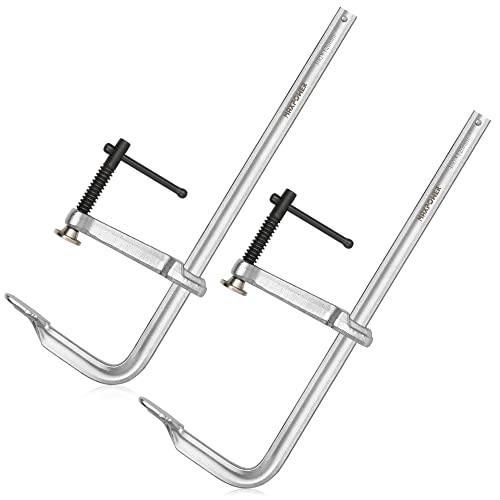 MAXPOWER F Clamp 16 inch, Heavy Duty Welding Clamps Set, Max Open 16-inch, Throat depth 4-3/4 inch, Pack of 2