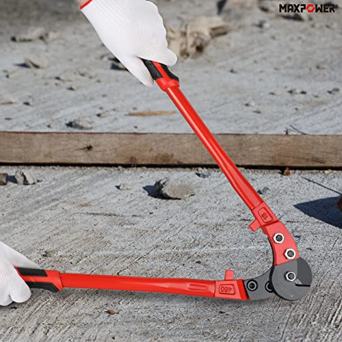 MAXPOWER Cable Cutters,18-Inch Heavy Duty Wire Rope Cutter, Steel Wire