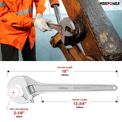 MAXPOWER Adjustable Wrench 18 inch