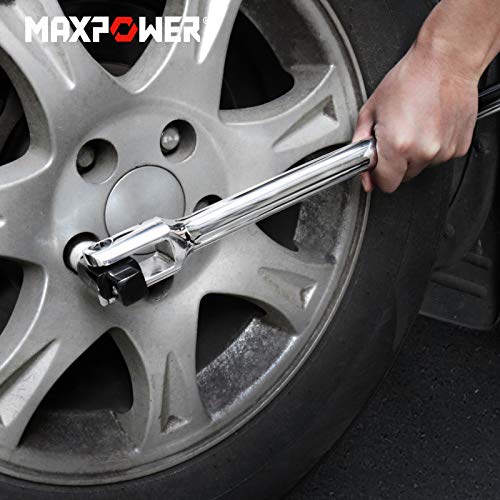 MAXPOWER 24-inch Breaker Bar Dual Drive 3/4-Inch Drive and 1/2-Inch Drive Flex Handle